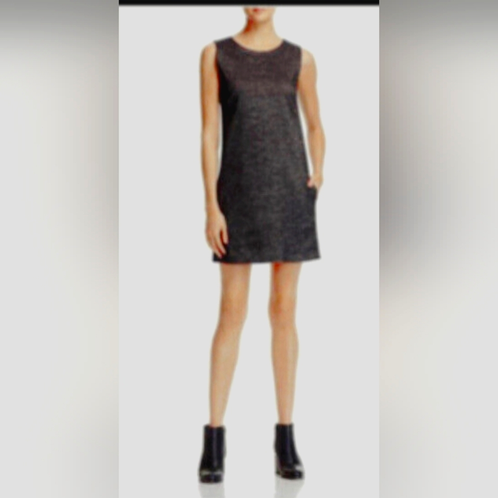 Theory Didianne Mini Shift Dress. Size 6 Linen Blend. Navy Blue. Scandi Girl
